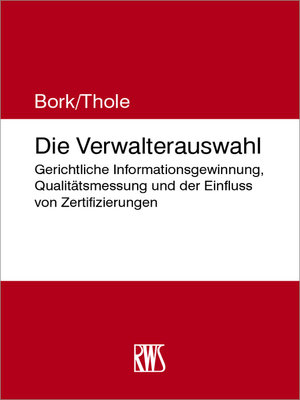 cover image of Die Verwalterauswahl